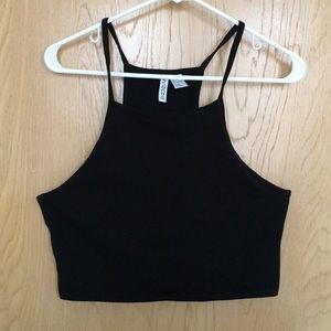 Basic black H&M crop top